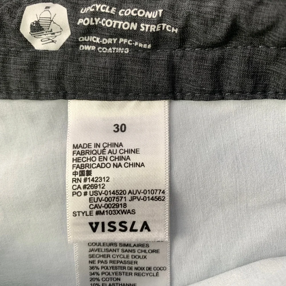 Vissla Board Shorts Mens 30 Blue Surf Bermuda Stretch Swim Beach